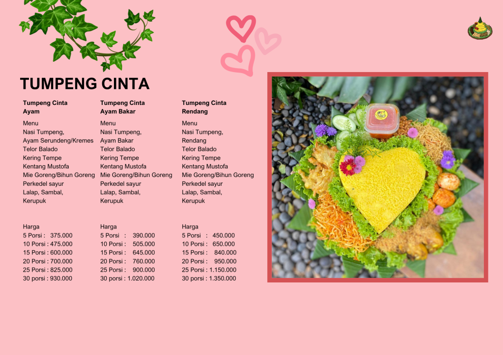 nasi tumpeng love/cinta