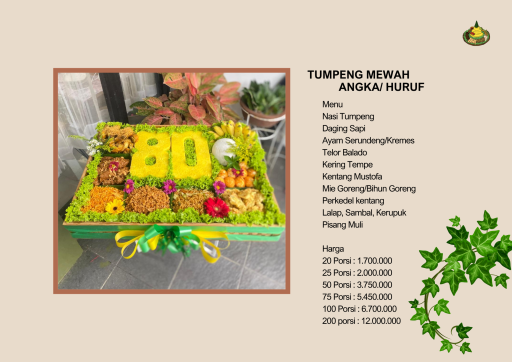 nasi tumpeng mewah angka/huruf
